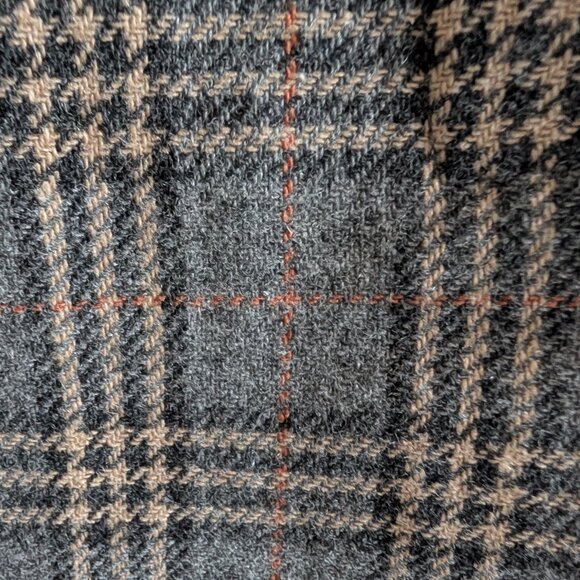 GAP Wool Blend Grey Plaid Mini Skirt Size 8 Academia Preppy Classic - Picture 6 of 12